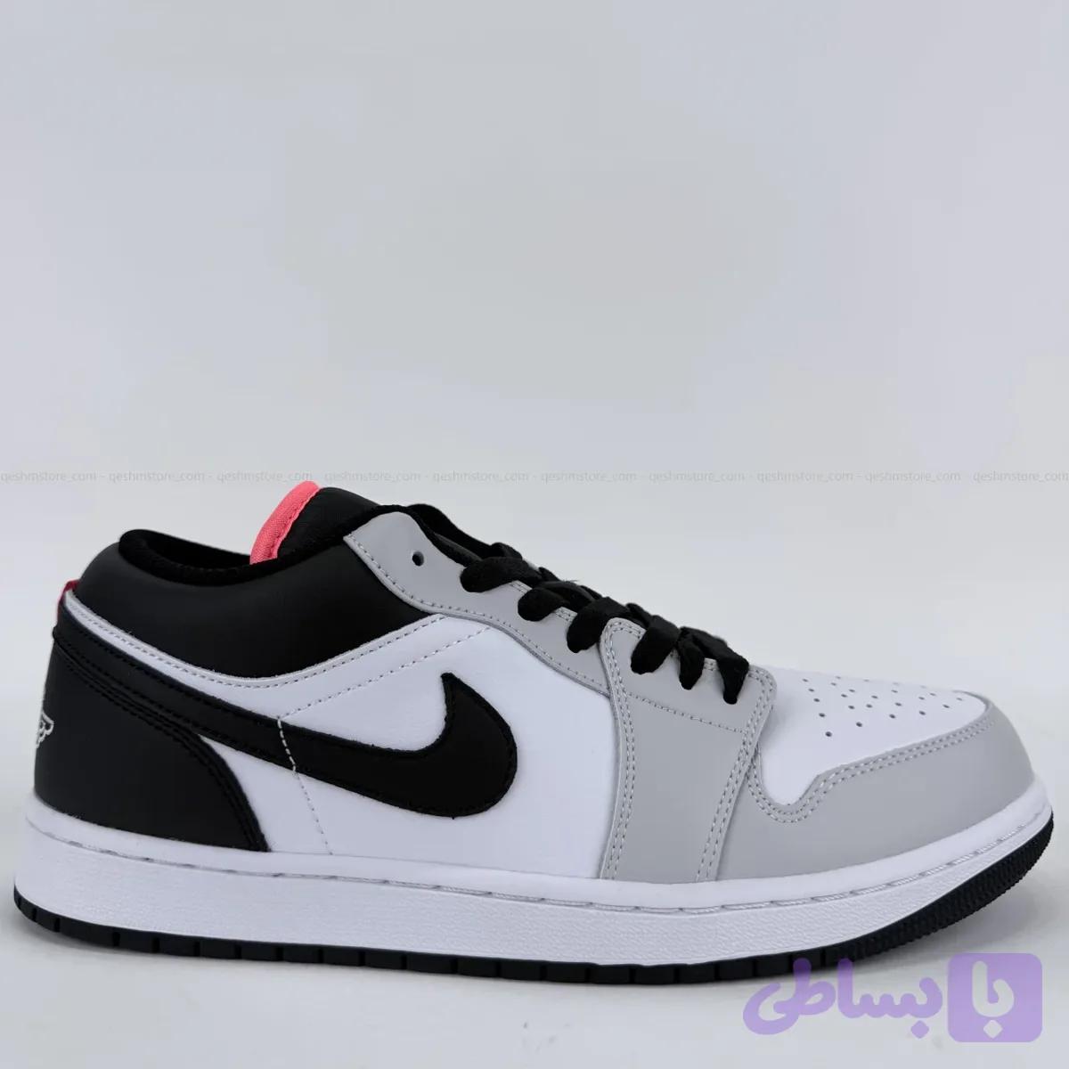 کتونی ایرجردن 1 لو نیوترال گری اینفرارد AirJordan 1 Low Neutral Grey Infrared کد 2519