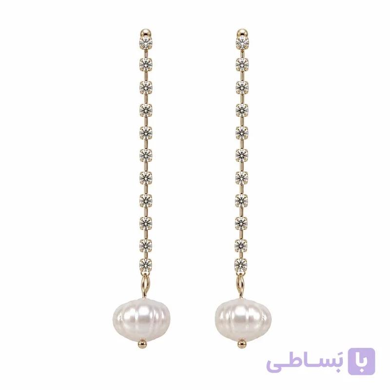 گوشواره آویز زنانه مدل Pearl Cascade