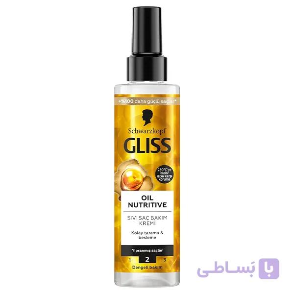 اسپری دوفاز موهای حساس و آسیب دیده گلیس Gliss Ultimate Oil Elixir 200Ml