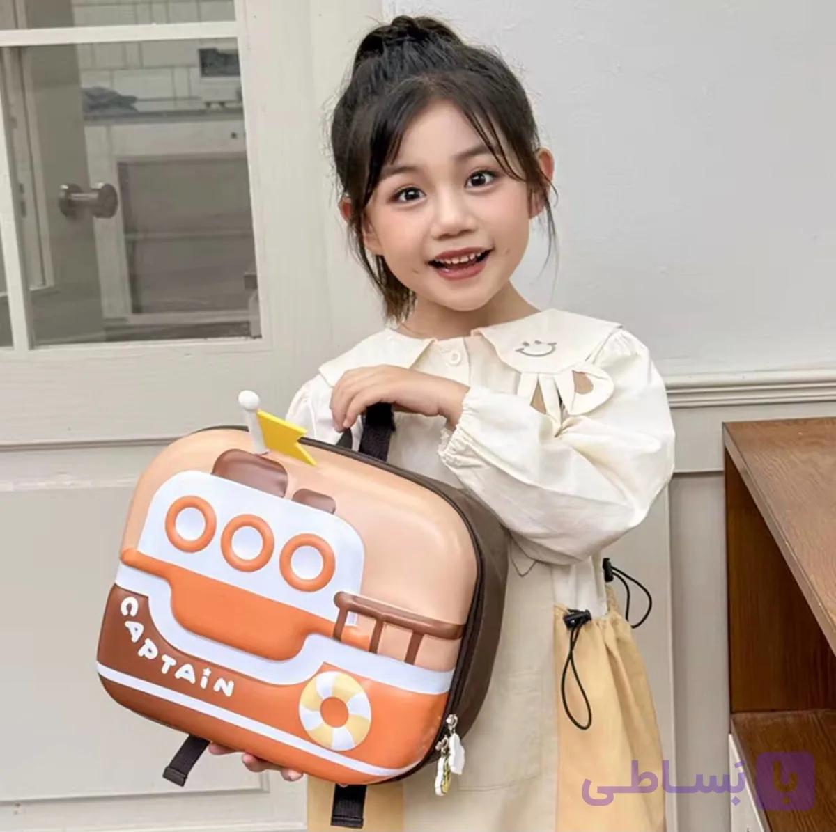 کوله پشتی مهدکودکی پسرانه وارداتی جلو فایبر ۱۳۷۵