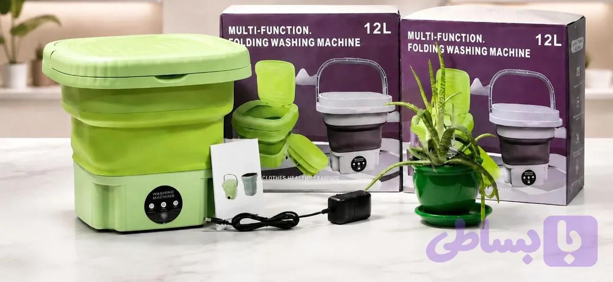 مینی واش تاشو ۱۲ لیتری مدل Multi-Function Folding Washing Machine | لباسشویی مسافرتی و ضدعفونی‌کننده لباس نوزاد و لباس زیر