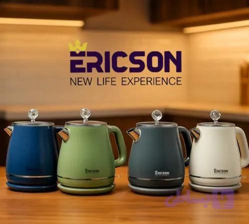 کتری برقی اریکسون (ERICSON) – طراحی مدرن و مینیمال با درب کریستالی لوکس ( ارسال رایگان)