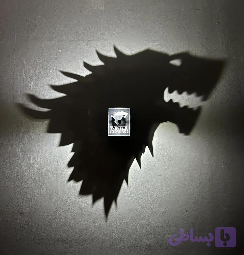 چراغ سایه‌ای دیواری طرح پرچم استارک | House Stark | Game of Thrones — تصویر 1