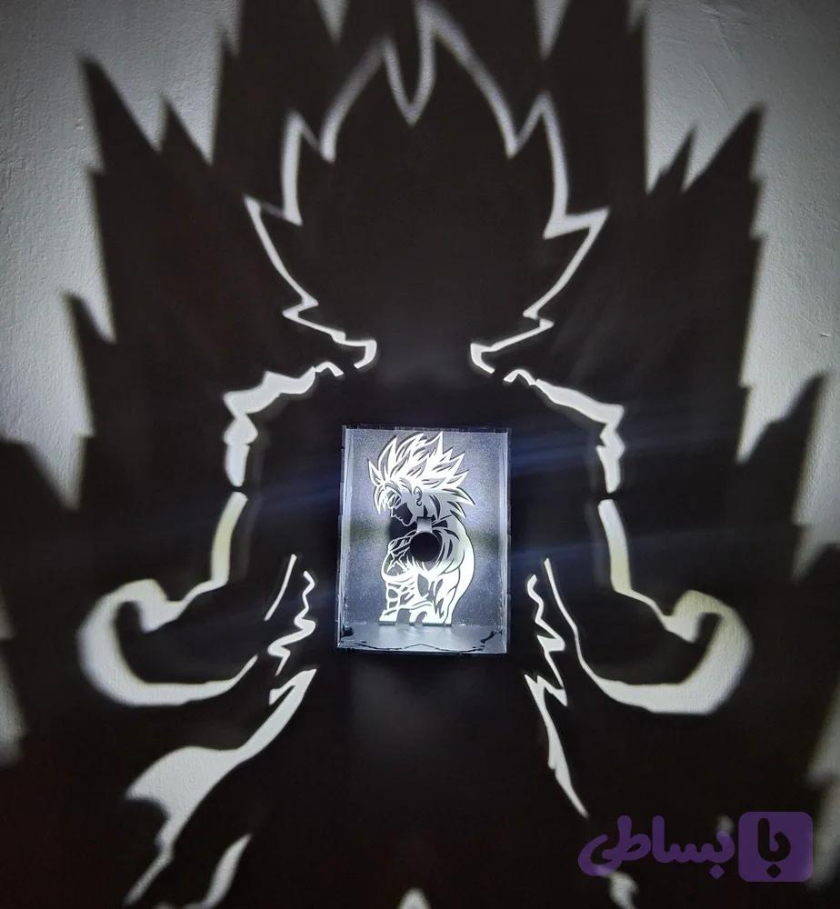 چراغ سایه‌ای دیواری طرح گوکو | Goku | Dragon Ball — تصویر 1