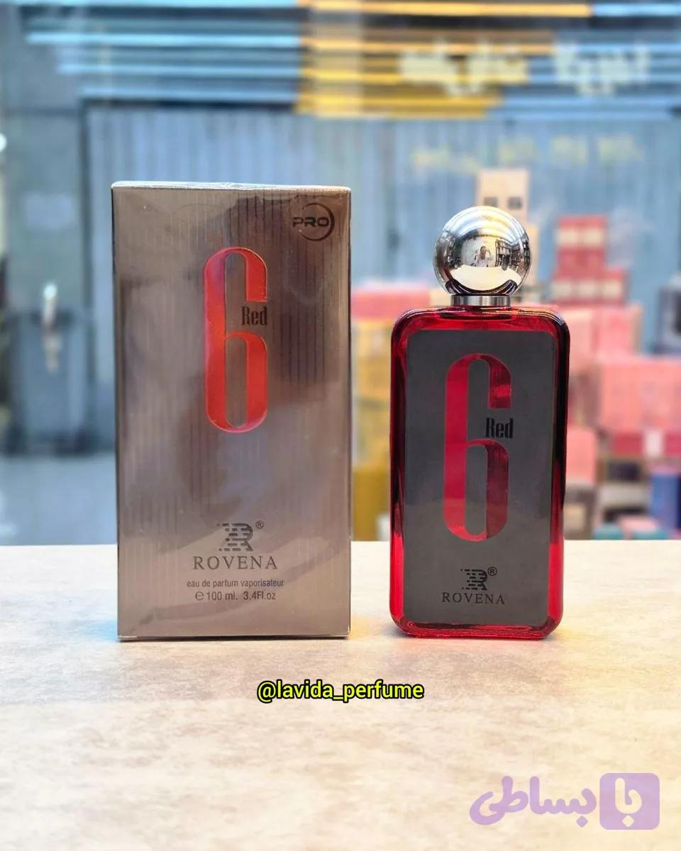 عطر روونا سیکس رد رایحه افنان 9 پی ام ربل حجم ۱۰۰ میل | Rovena 6 Red | Afnan 9 PM Rebel — تصویر 1
