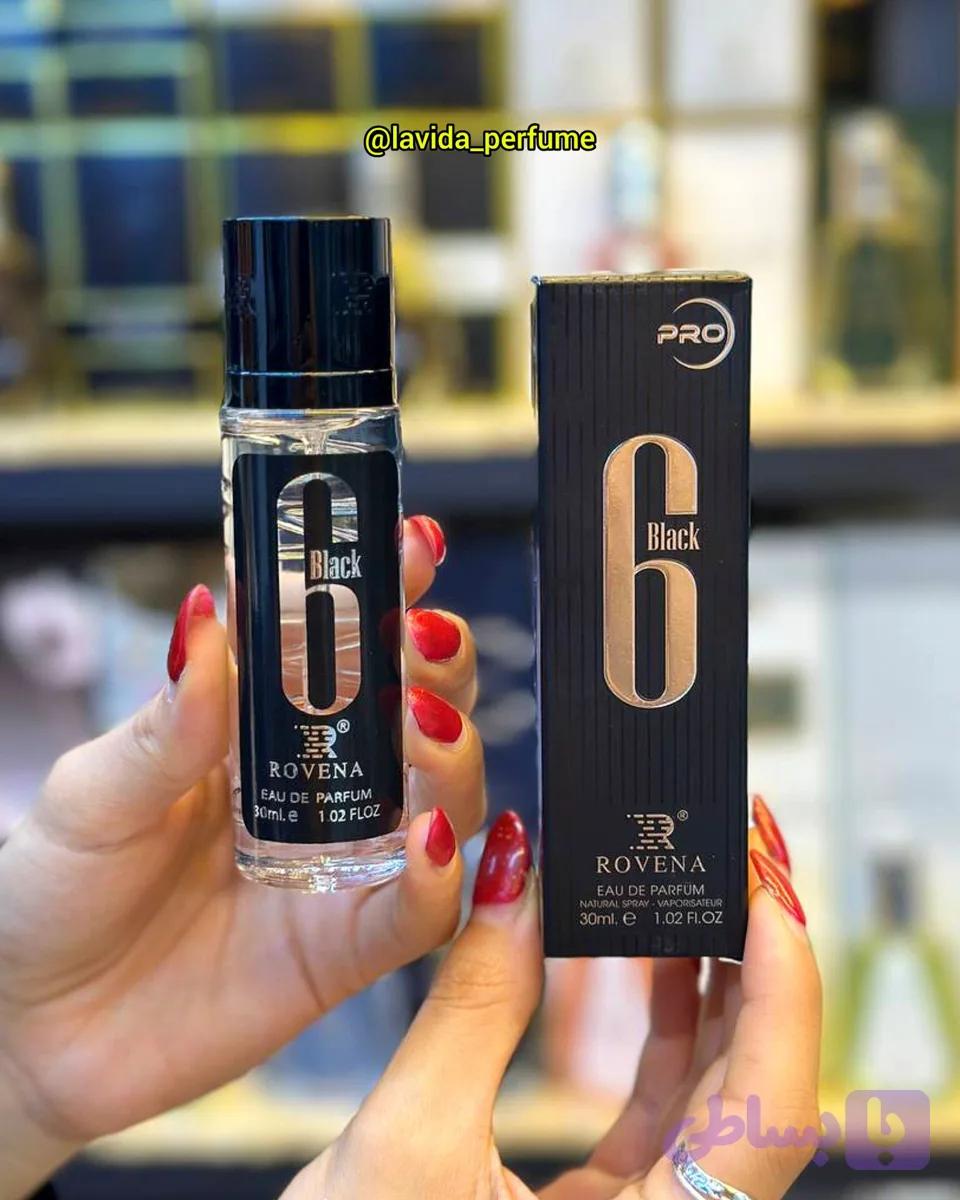 عطر مردانه روونا سیکس بلک رایحه افنان 9PM حجم ۳۰ میل | Rovena 6 Black | Afnan 9PM — تصویر 1