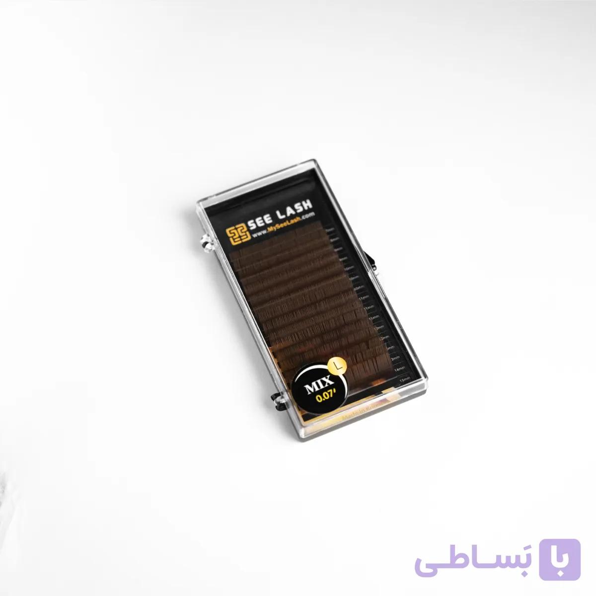 پالت مژه ال قهوه ای 0.07 سیلش