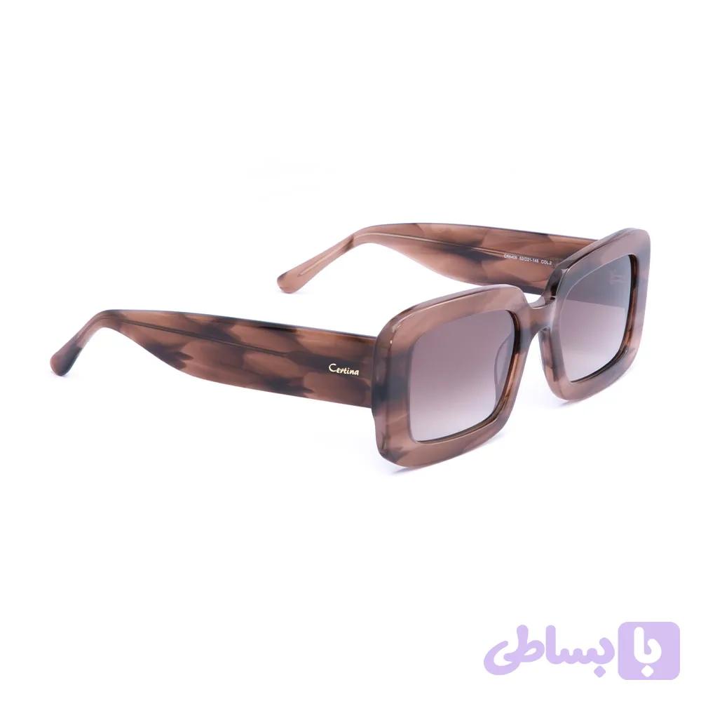 عینک آفتابی مسطتیل زنانه کائوچوی برند سرتینا-certina اورجینال کد6409 — تصویر 1