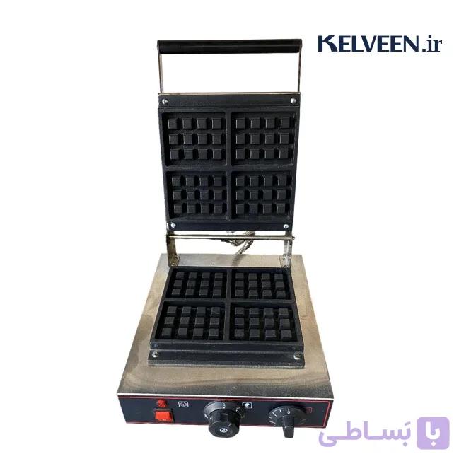 وافل ساز مربعی صنعتی وارداتی برند وان کافی کیفیت عالی — تصویر 1