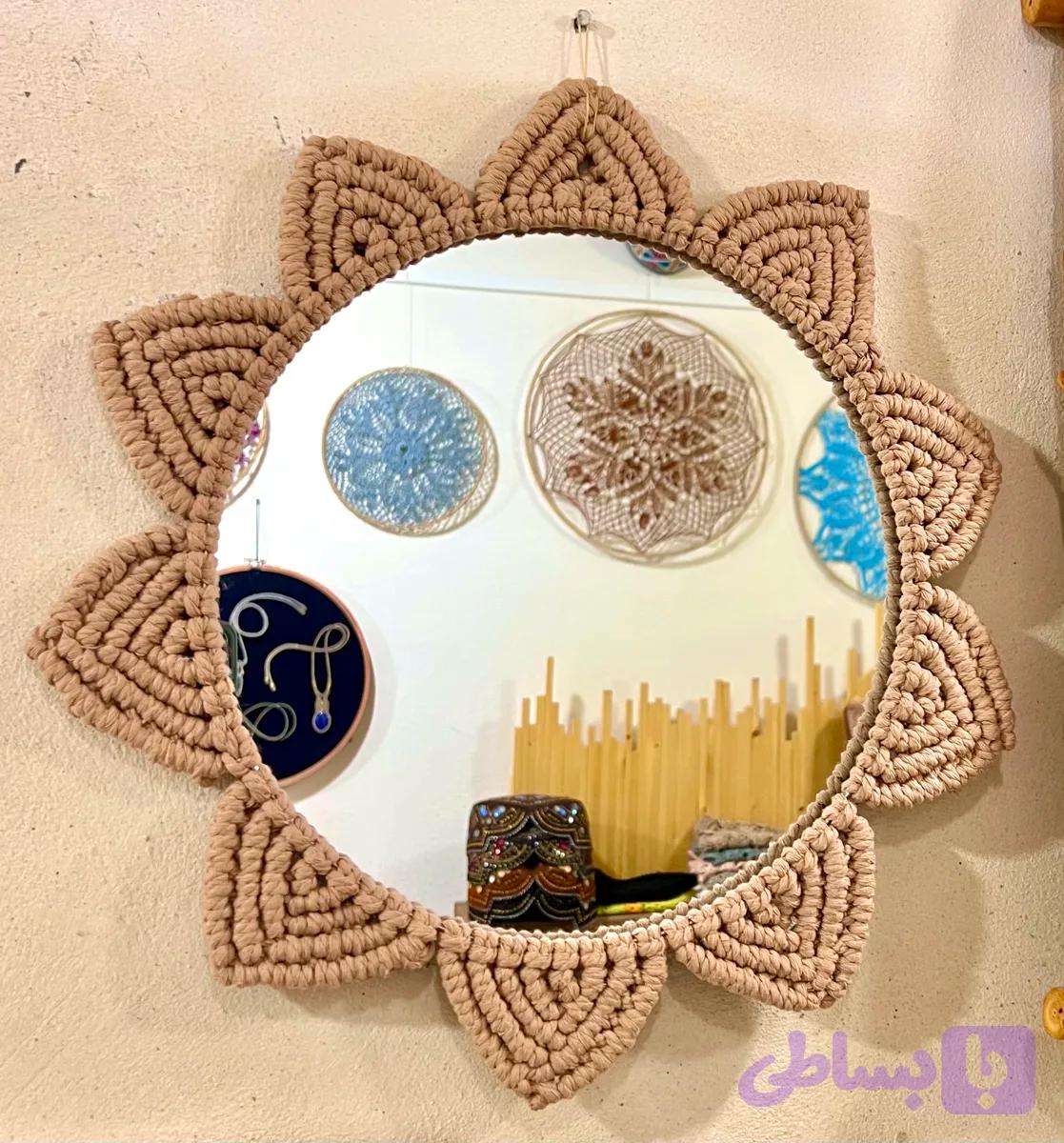 آیینه مکرومه طرح خورشیدی