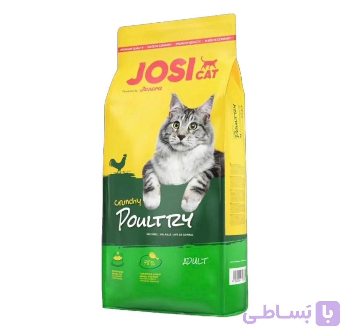 غذای خشک گربه جوسی کت مدل کرانچی با طعم مرغ فله وزن ۱ کیلو‌گرم
