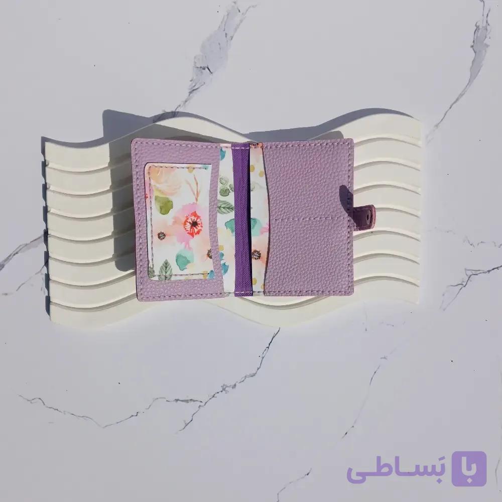 کیف مدارک آبرنگی یاسی چرم دست دوز