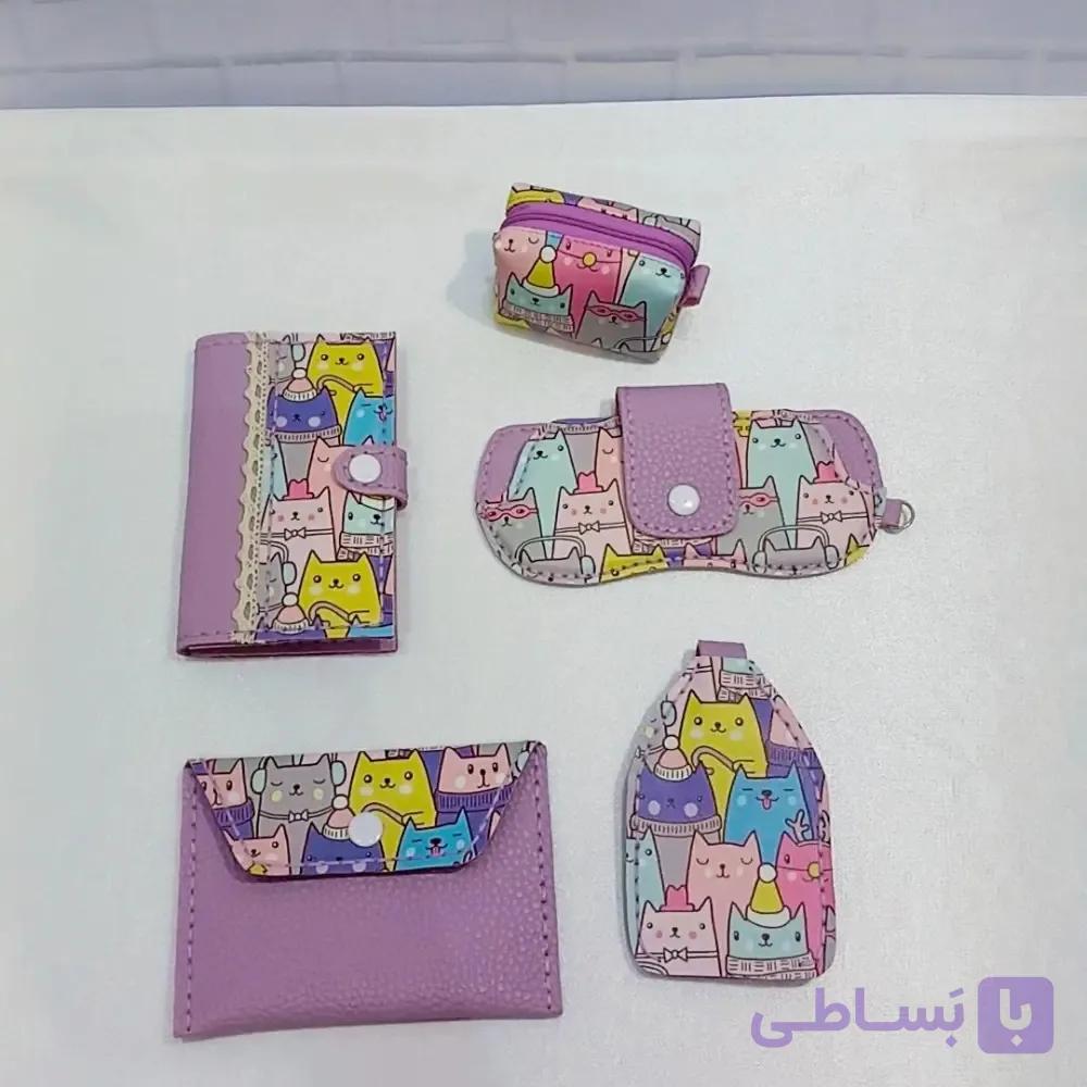 ست کیف طرح پیشی چرم دست دوز
