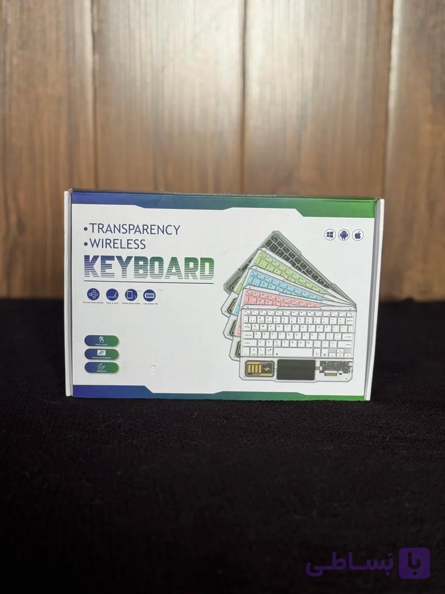 کیبورد و موس وایرلس RGB ترنسپرنت | بلوتوث | قابل شارژ Type‑C | وارداتی از عمان