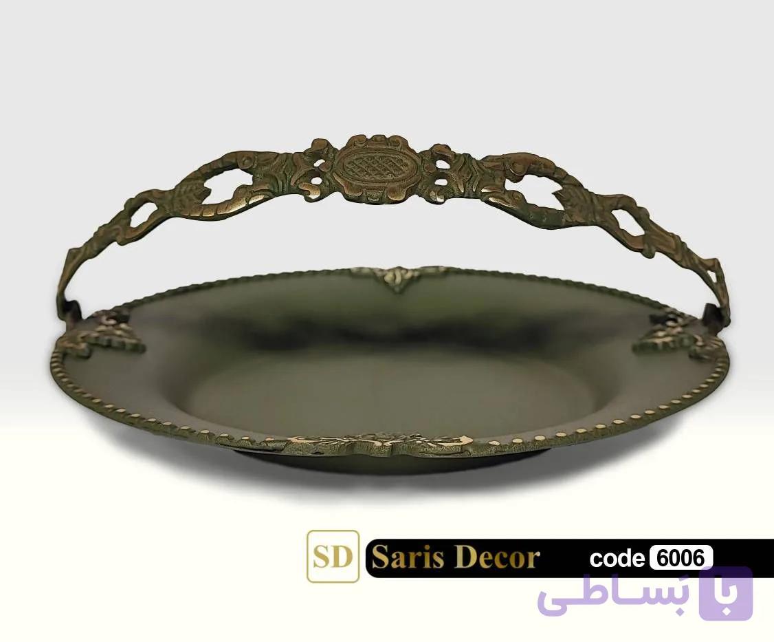 سبد دسته‌دار کلاسیک زمردی
