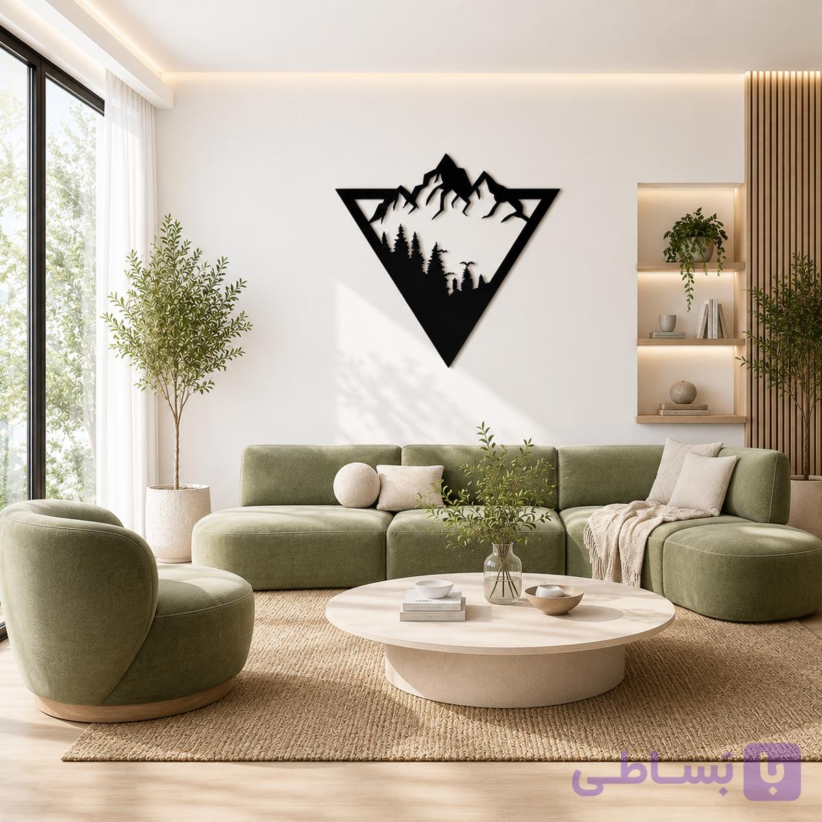 تابلو مدرن دکوراتیو فلزی مدل قله کد PJ601