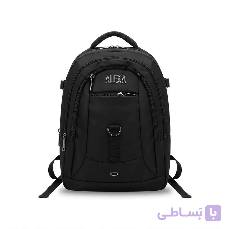 کوله پشتی مسافرتی و روزمره مشکی الکسا سایز بزرگ | کد 217 — تصویر 1