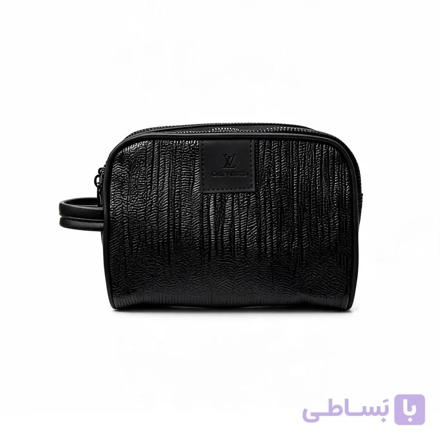 کیف دستی طرح چرم مشکی مردانه مدل ساده | کد 568 — تصویر 1