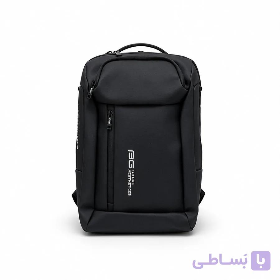 کوله پشتی لپ تاپ بنجی مشکی ضد آب مدل مینیمال | کد 224 — تصویر 1
