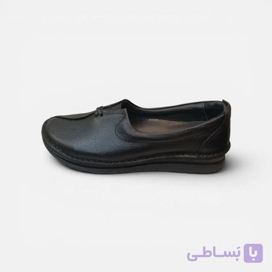 کفش راحتی زنانه چرم طبیعی مدل کلاسیک روزمره — تصویر 1