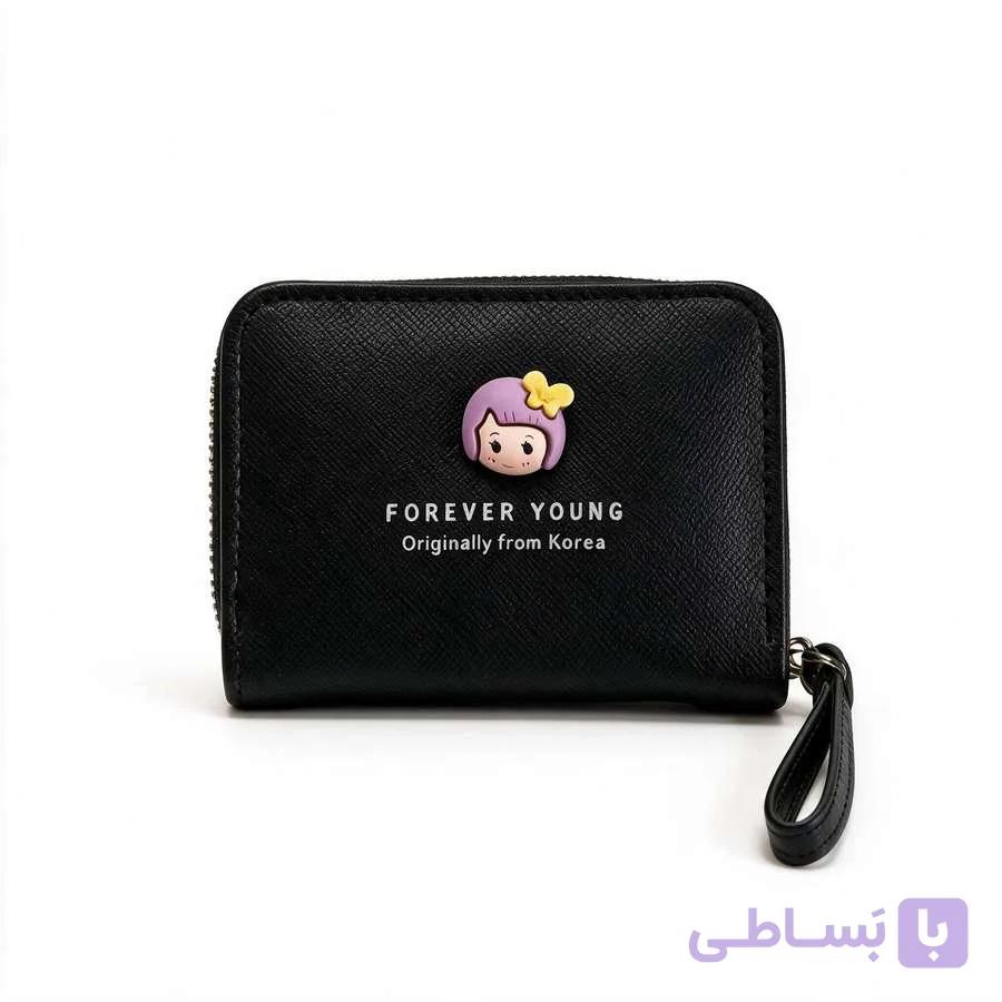 کیف پول زیپی کوچک Forever Young بنددار | کد 132 — تصویر 1