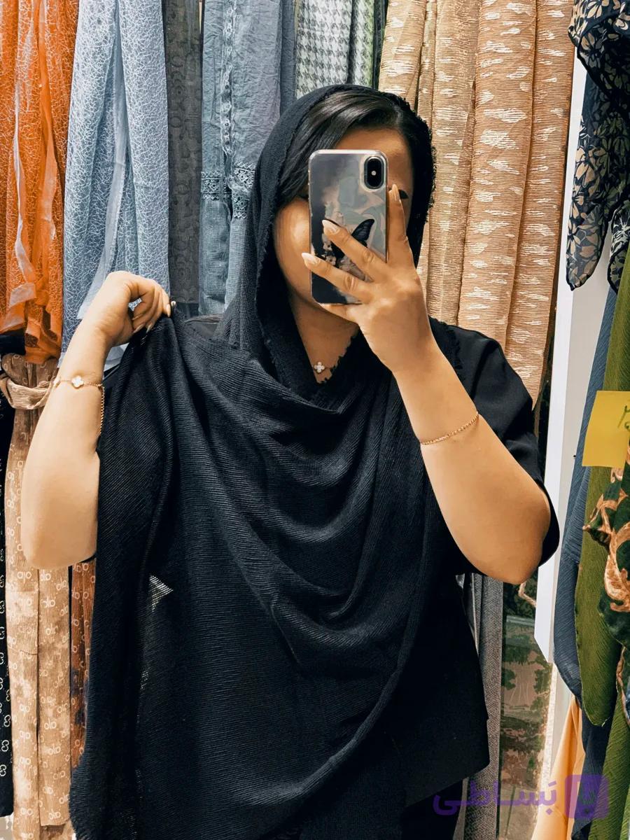 شال پاییزه دور ریش مشکی قهوه‌ای سرمه‌ای