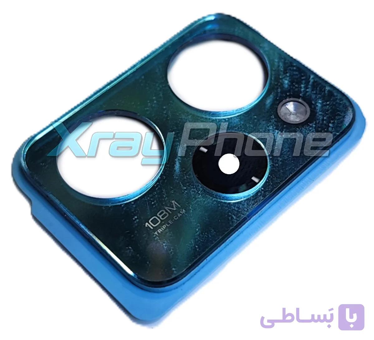 شیشه لنز دوربین با فریم شیائومی Poco X5 Pro | اصلی روکاری