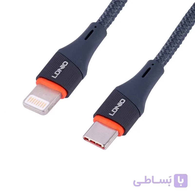 کابل شارژ تایپ سی به لایتنینگ ۳۰ وات الدینیو مدل LC631i طول ۱ متر