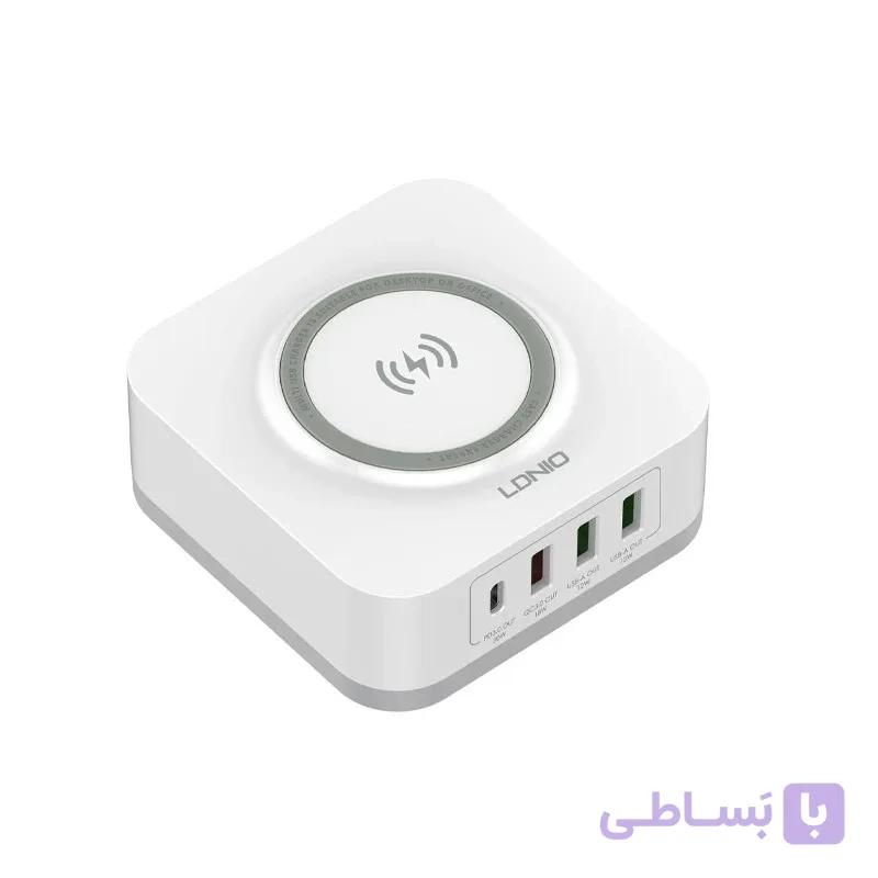 هاب شارژر رومیزی وایرلس الدینیو مدل AW004 توان 32 وات