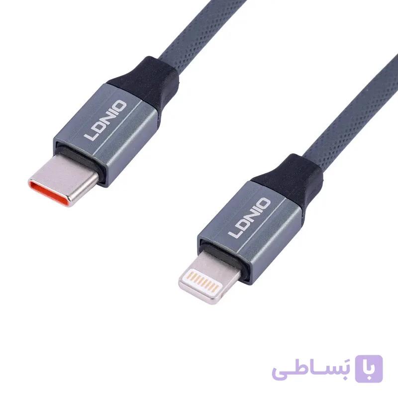 کابل شارژ تایپ سی به لایتنینگ ۳۰ وات الدینیو مدل LDNIO LC441i طول ۱ متر