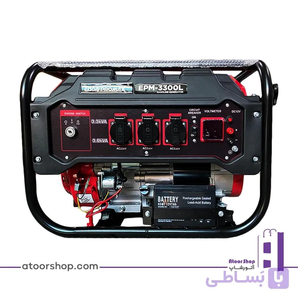 موتور برق 3.3 کیلووات استارتی بنزینی ادون EDON مدل EPM-3300L — تصویر 1