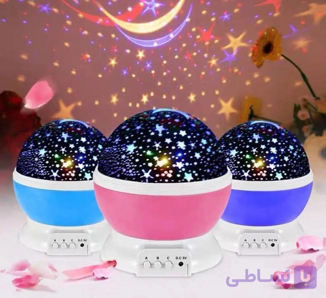 چراغ خواب ماه و ستاره چرخشی (بدون اسپیکر) – star master — تصویر 1