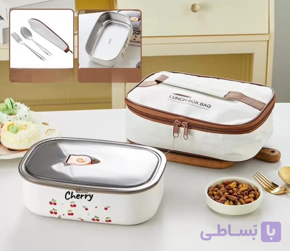 طرف غذای واشر دار تک قیمت سوپاپ دار با قاشق چنگال و لانچ بگ