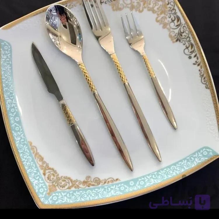 سرویس ۲۴ نفره ۱۲۲ پارچه طلایی نقره ای یونیک آلمان Unique Germany 🇩🇪
