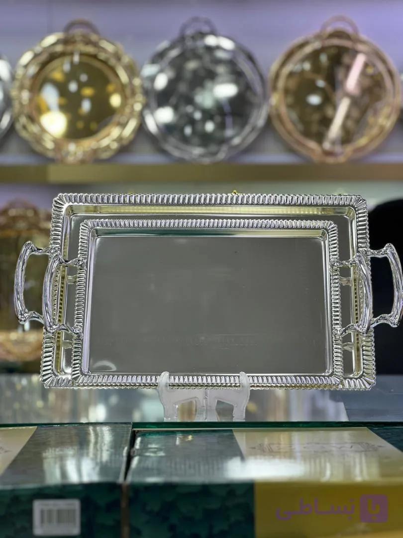 سینی پذیرایی زیو هوم مستطیل کف ساده برند Zew Home 23901