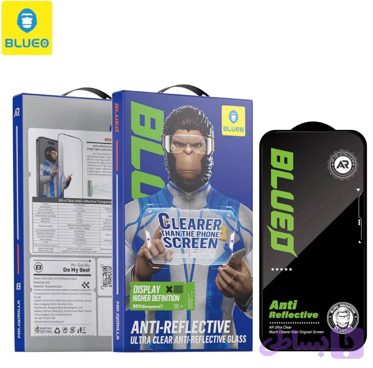 گلس ، محافظ صفحه بلو شفاف ضد انعکاس نور Blueo Ultra Clear AR Anti-Reflective HD Glass Iphone — تصویر 1