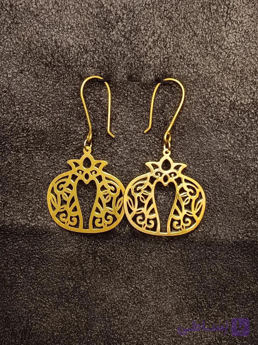 گوشواره برنجی طرح نارستان
