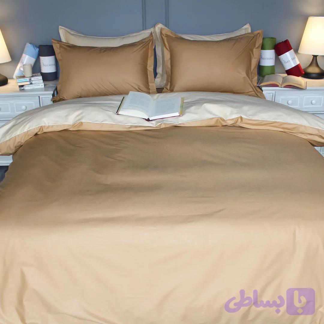 سرویس کاور لحاف دو رنگ salty caramel — تصویر 1