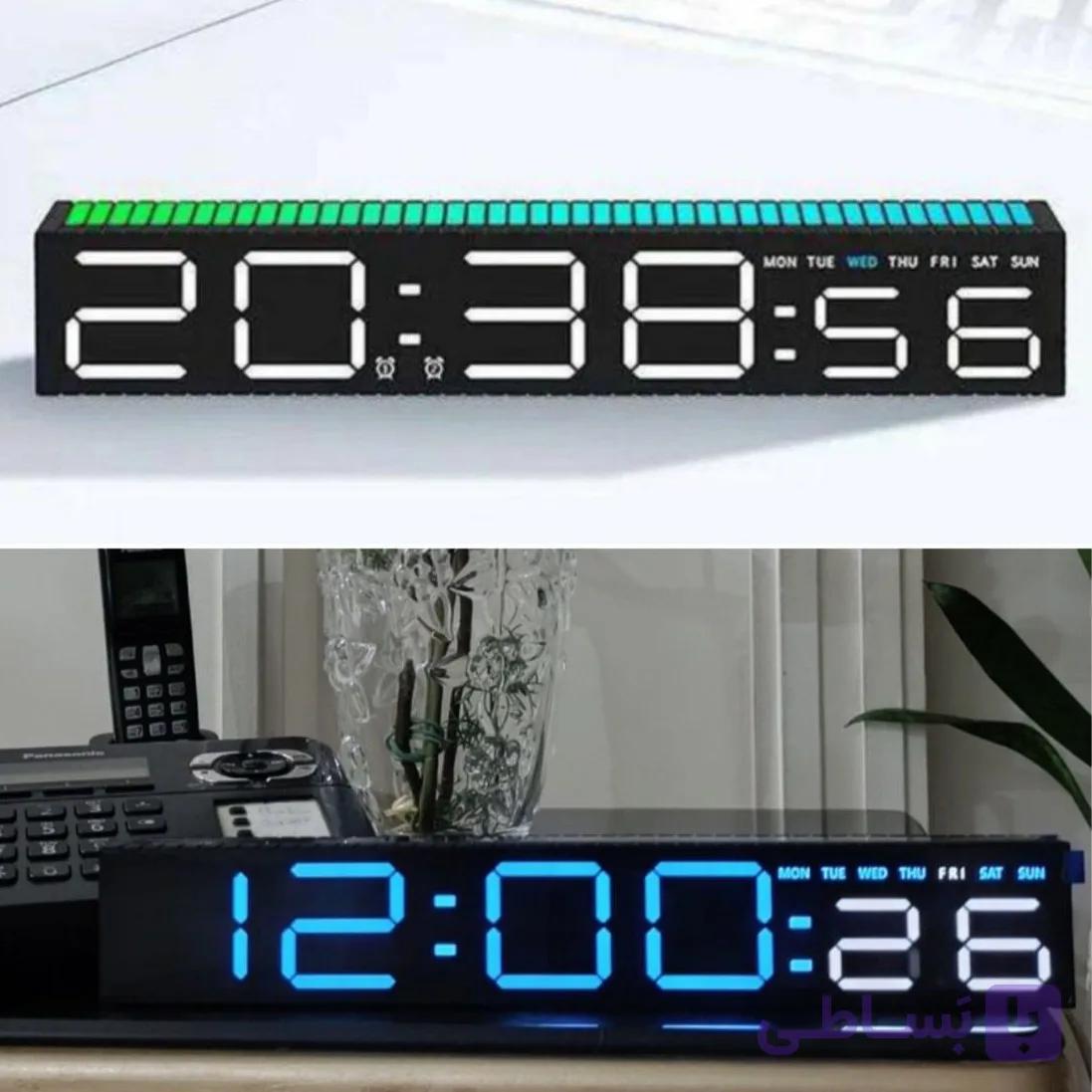 ساعت هوشمند اکولایزر دار RGB | ساعت رومیزی با نورپردازی موزیکال
