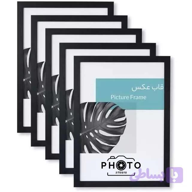 قاب عکس سایز 21x30 (A4) مدل 2 سانتی بسته 5 عددی رنگ مشکی