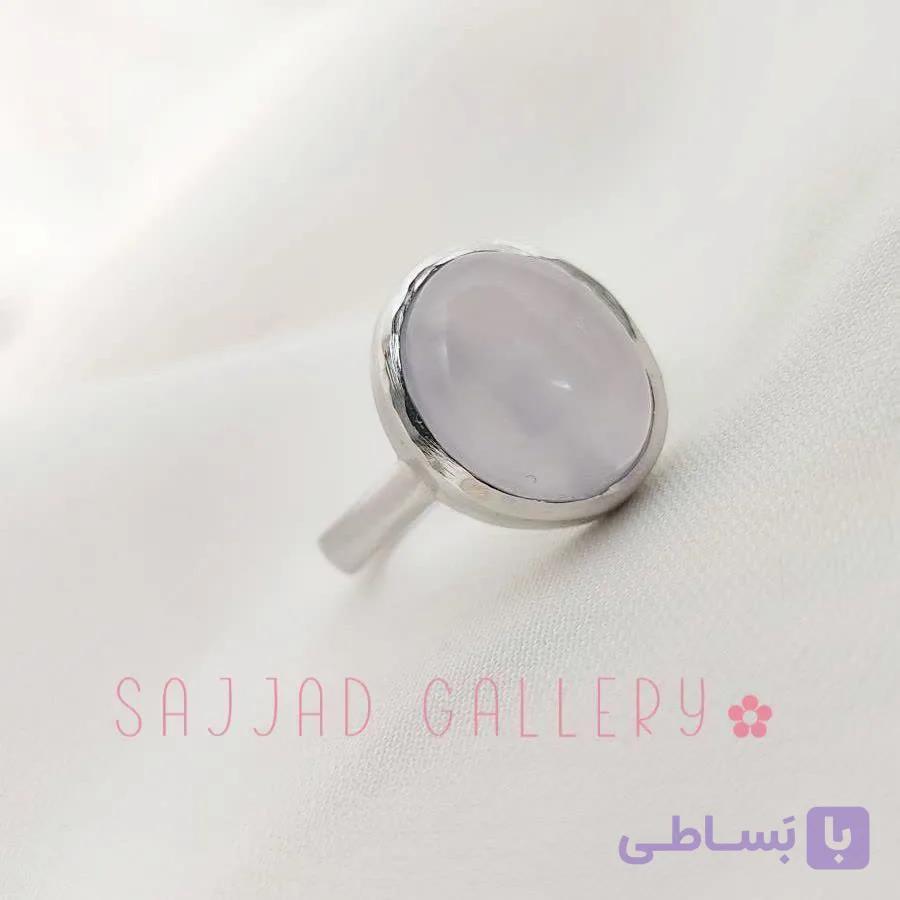 انگشتر عقیق کبود یمن زنانه — تصویر 1
