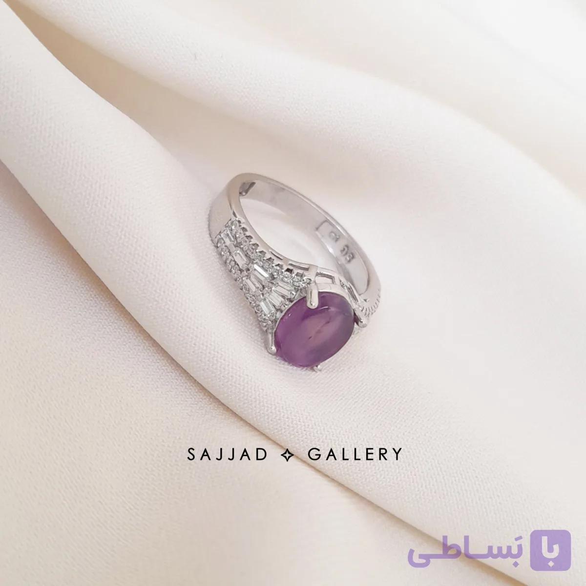 انگشتر عقیق سوسنی یمن زنانه — تصویر 1
