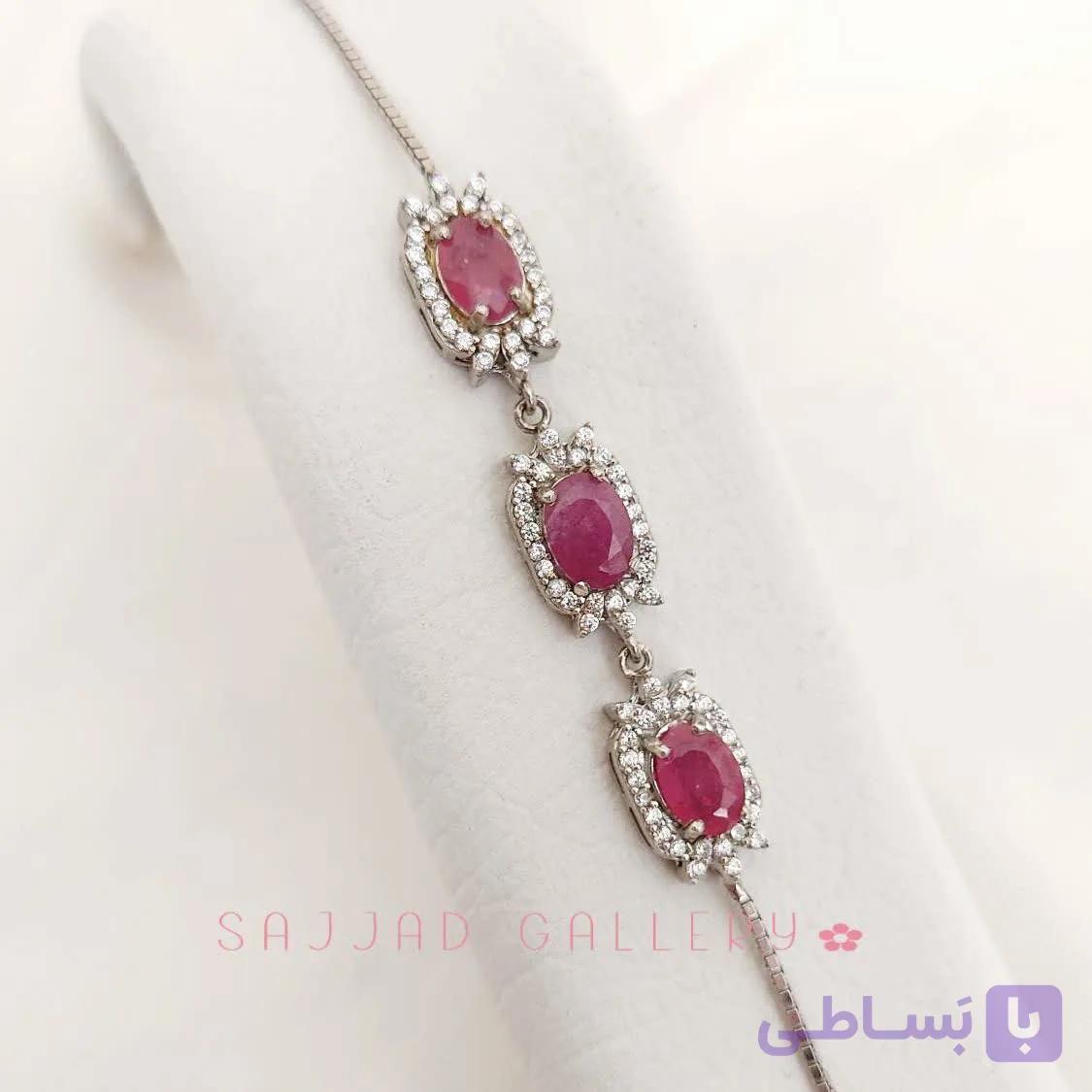 دستبند یاقوت سرخ زنانه — تصویر 1