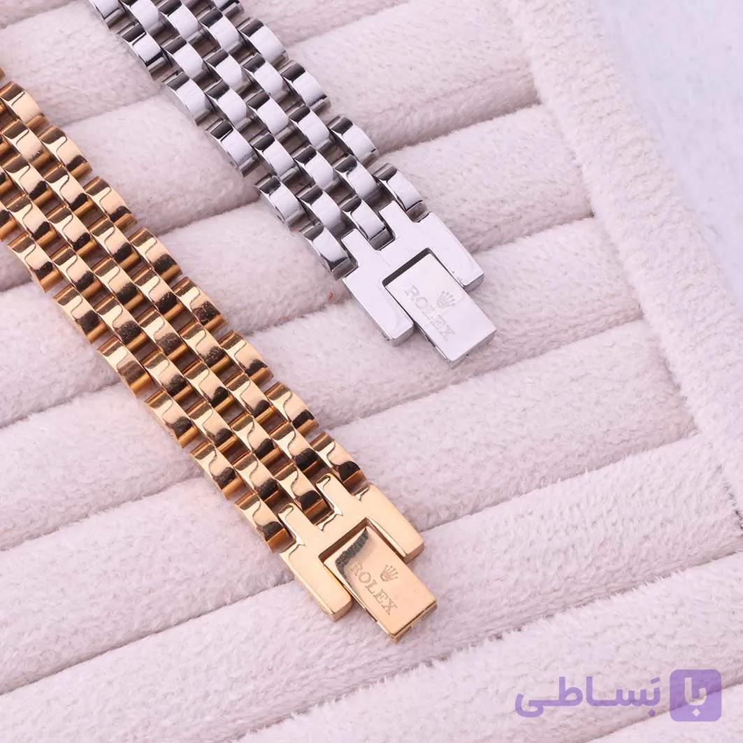 دستبند استیل رولکس 12 میل مردانه با حک ROLEX