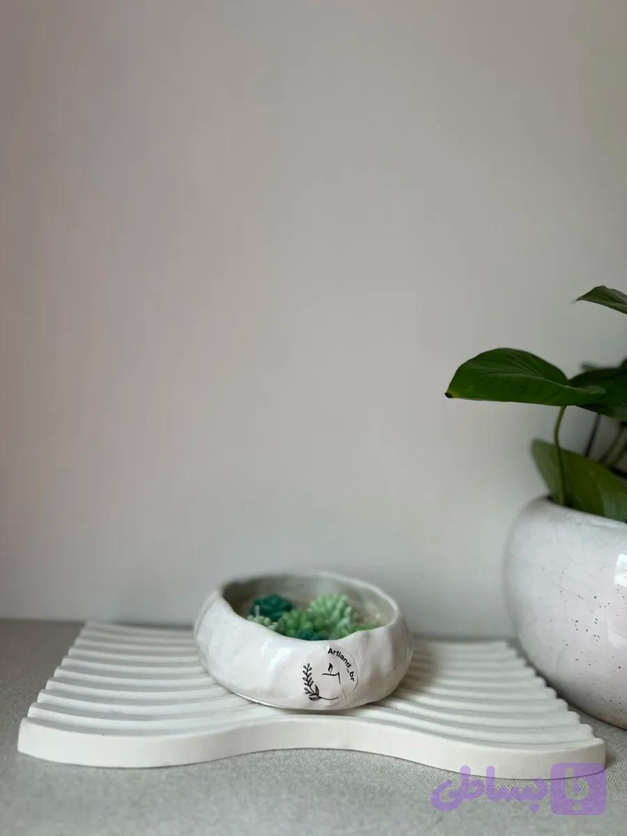 شمع ظرفی دفرمه مدل کاکتوس