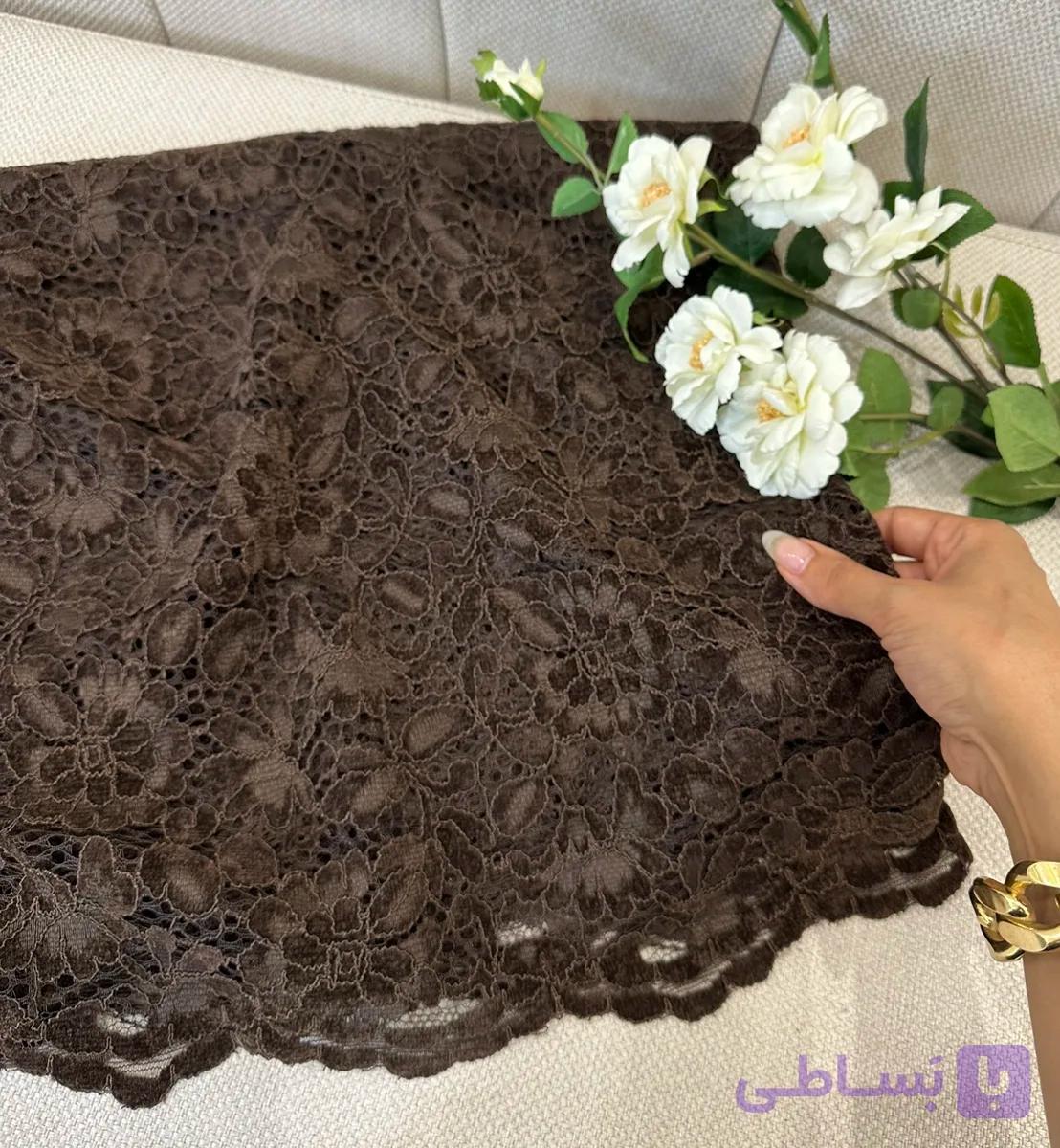 شال گیپور گل مخمل برجسته وارداتی