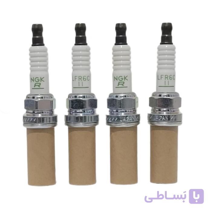 شمع خودرو ان جی کی تک پلاتین پایه بلند بسته 4 عددی (مدل LFR6C-11 91823)