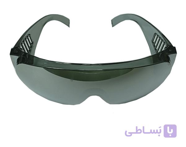 عینک ایمنی بغل کرکره ای دودی تایوانی