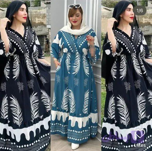 پیراهن ساحلی پرنسسی اعلا مدل پر بوگاتی نرم و سبک1101