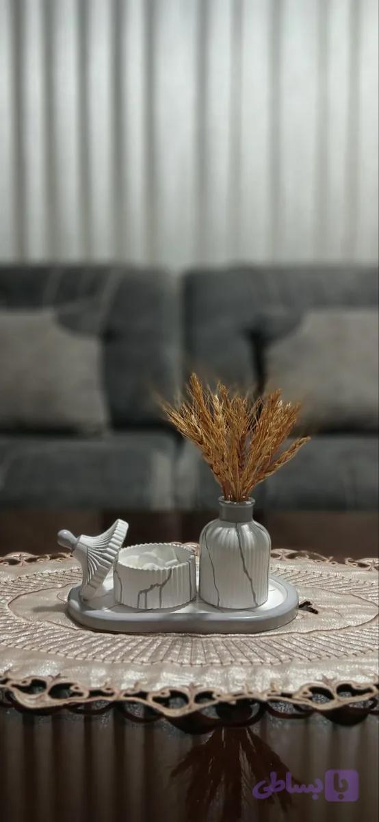 ست قندان و گلدان مراکشی رگه دار